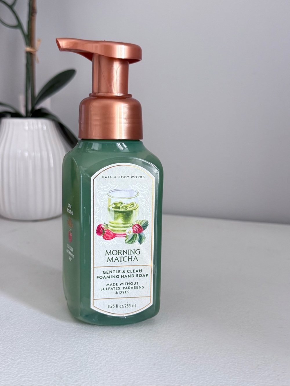 Bath & Body Works Morning Matcha Foaming Hand Soap - Green with Copper Pump